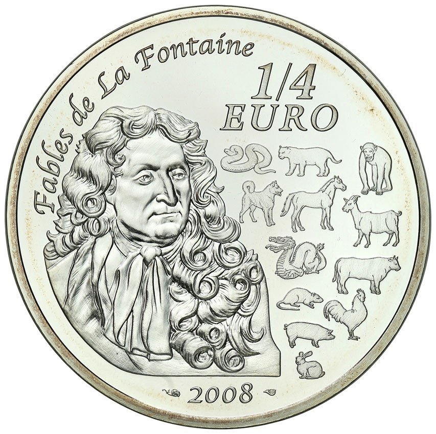 Francja. 1/4 Euro 2008 Chiński rok szczura